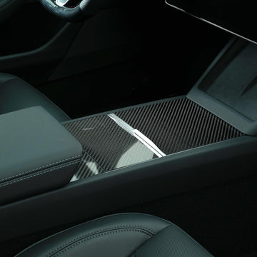 Tespart - Dry Carbon Fiber Panel Console Wrap For Tesla Model 3 Highland