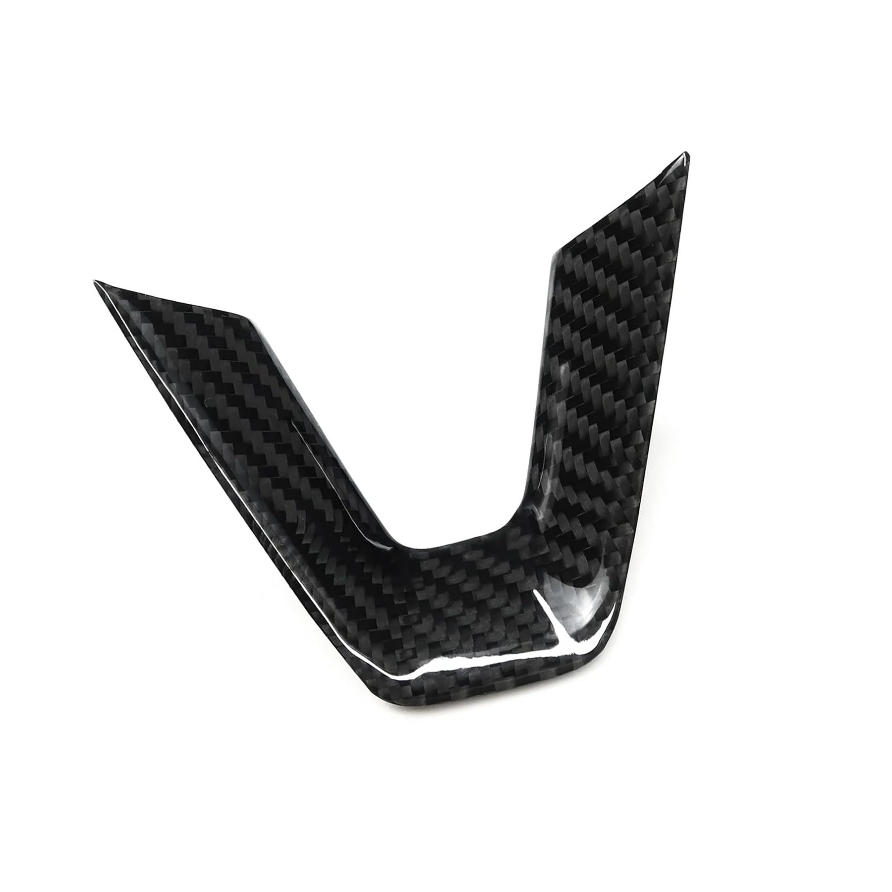 Tespart - Dry Carbon Fibre Steering Wheel V-Cover for Tesla Model 3 Highland
