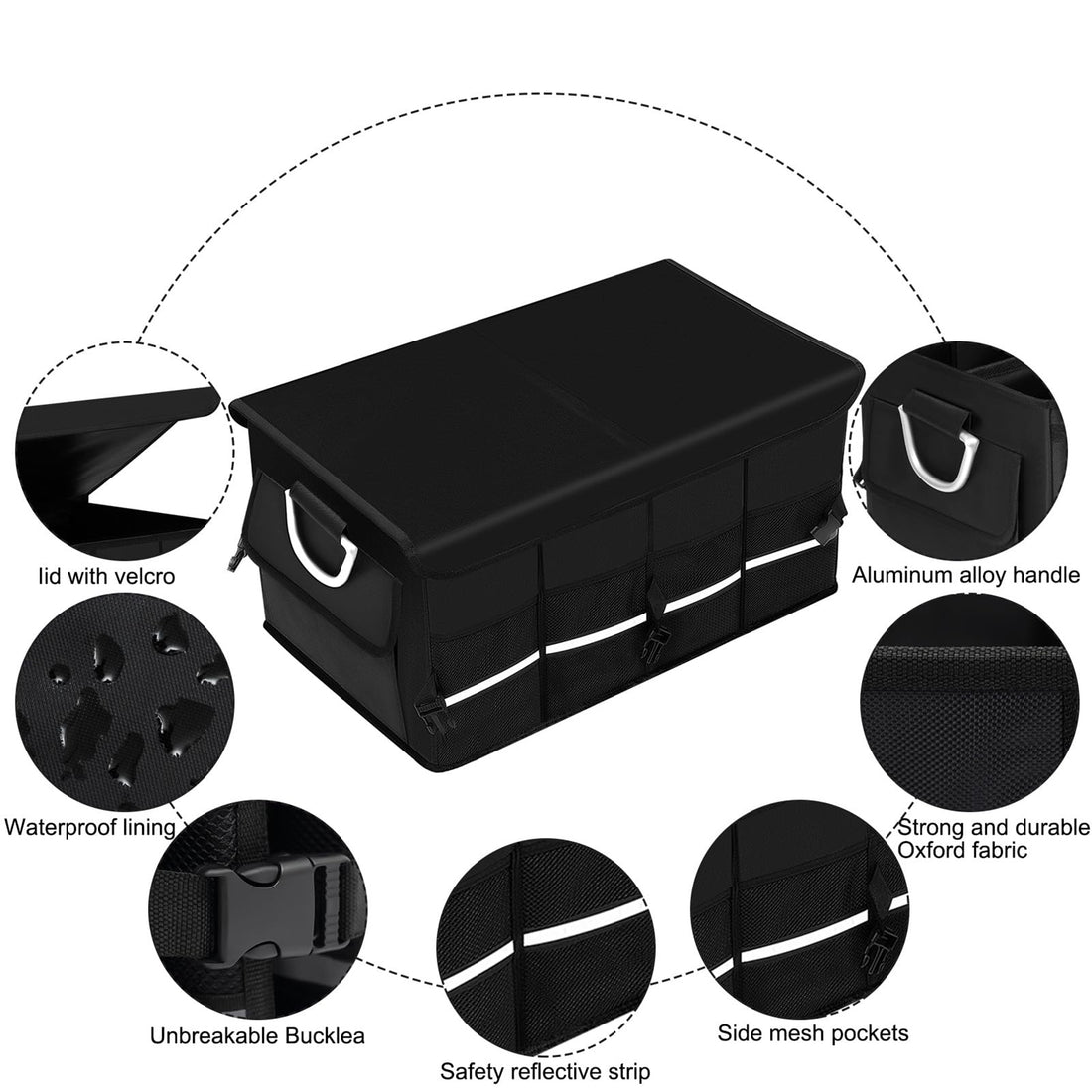 Durable Collapsible Trunk Organizer Cargo Storage for Tesla Model 3 2017-2024