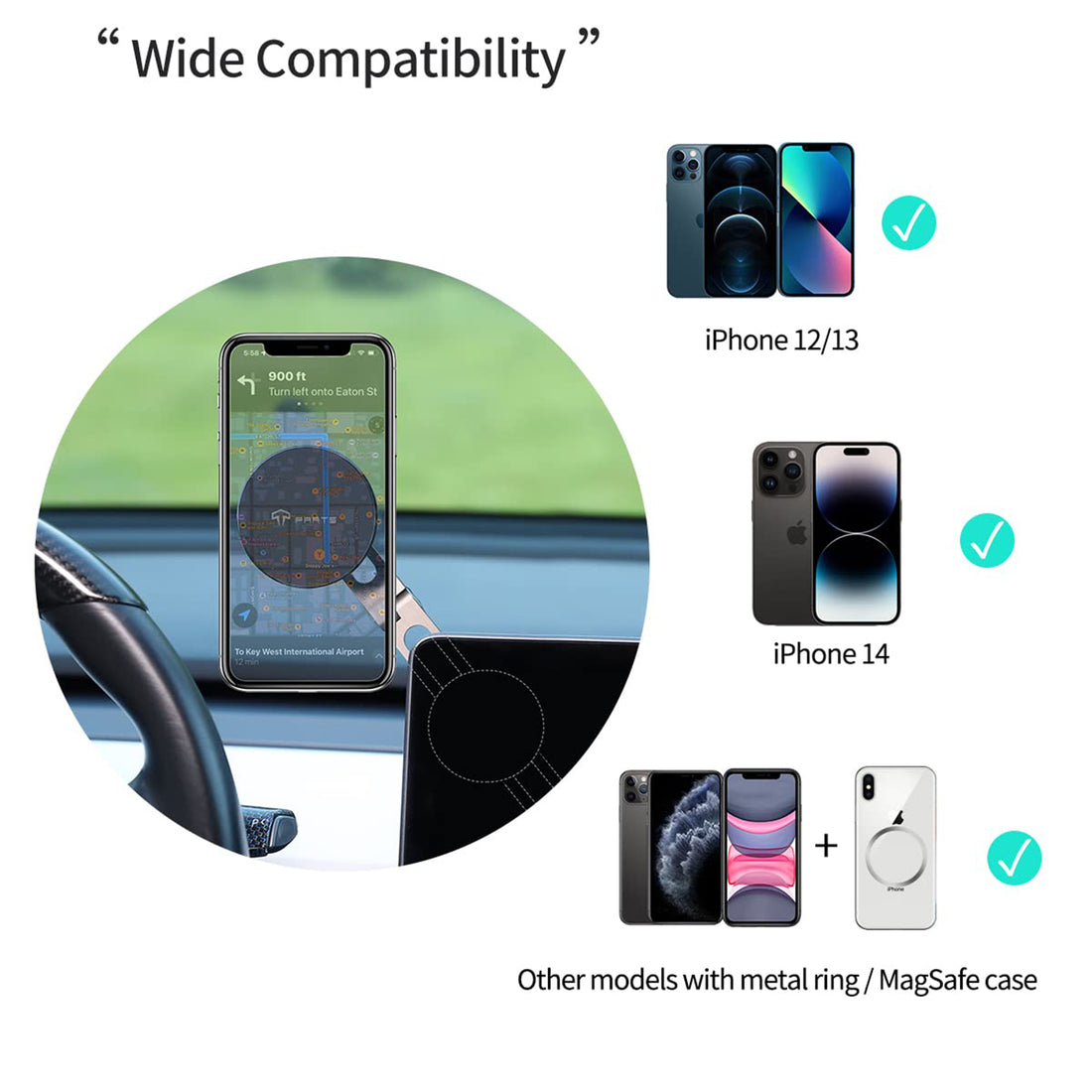 Tespart  - Floating Display Magsafe Mount for Tesla Model Y / Model 3 Highland /Cybertruck
