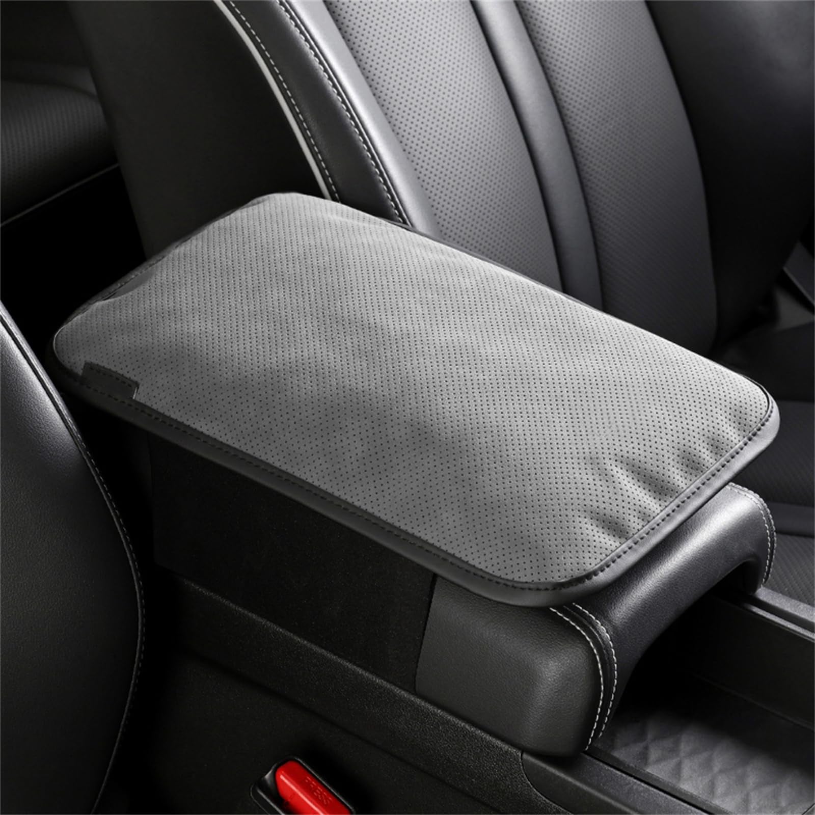 Tespart - Fluffy Leather Armrest Cushion for Tesla Model 3/Y/X/S