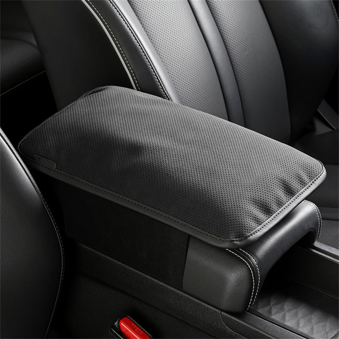 Tespart - Fluffy Leather Armrest Cushion for Tesla Model 3/Y/X/S