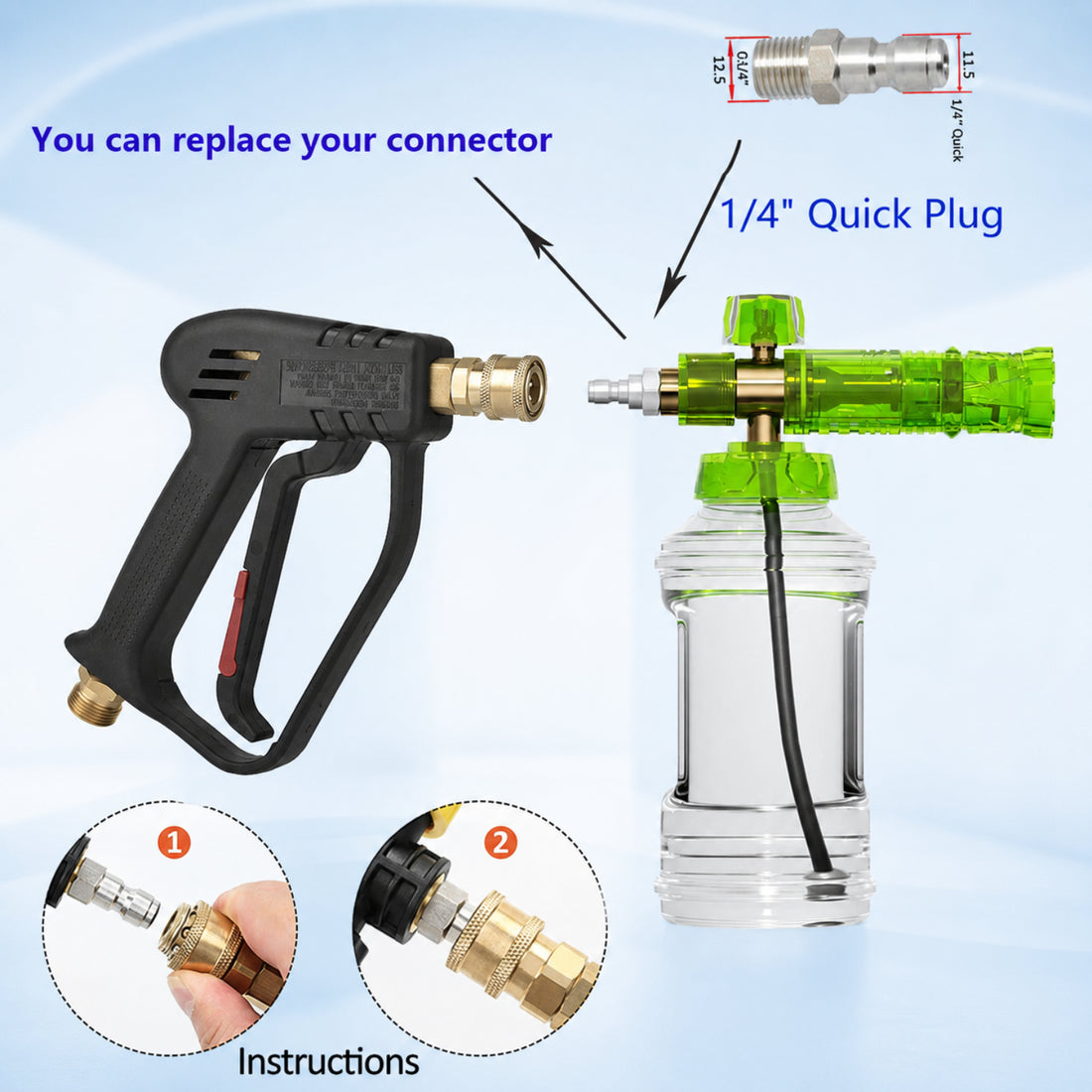 Foam Cannon Car Wash Sprayer for Pressure Washer Detailing Kit