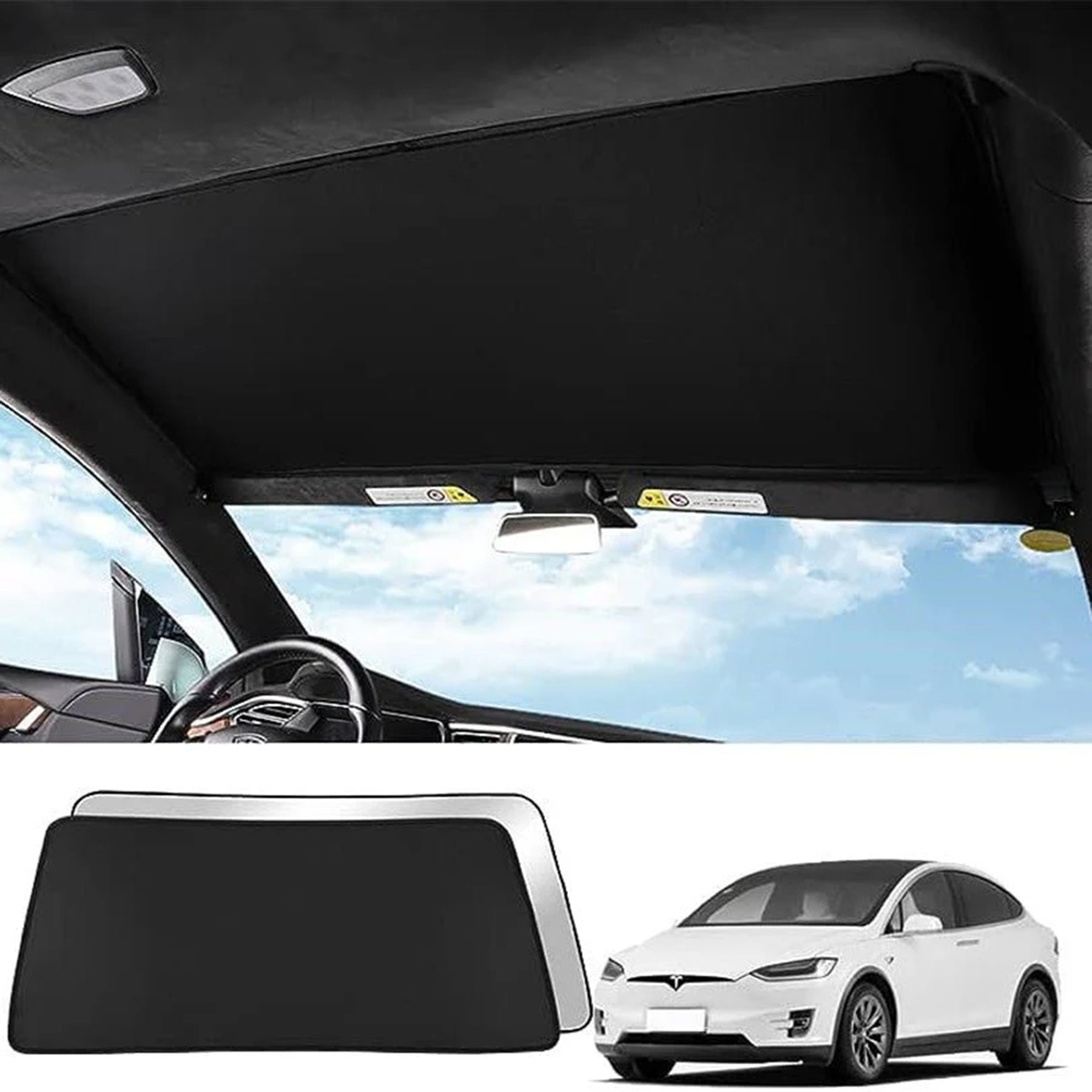 Tespart - Front Skylight Roof/Tailgate Sunshade for Model X 2016-2024