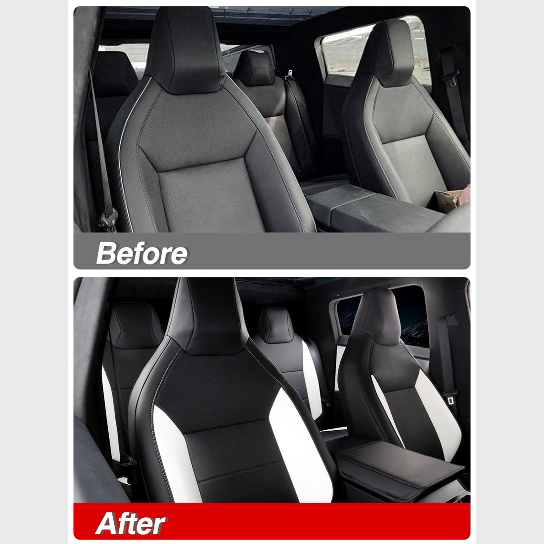 Tespart - Full Leather Seat Covers for Cybertruck (10 PCS)