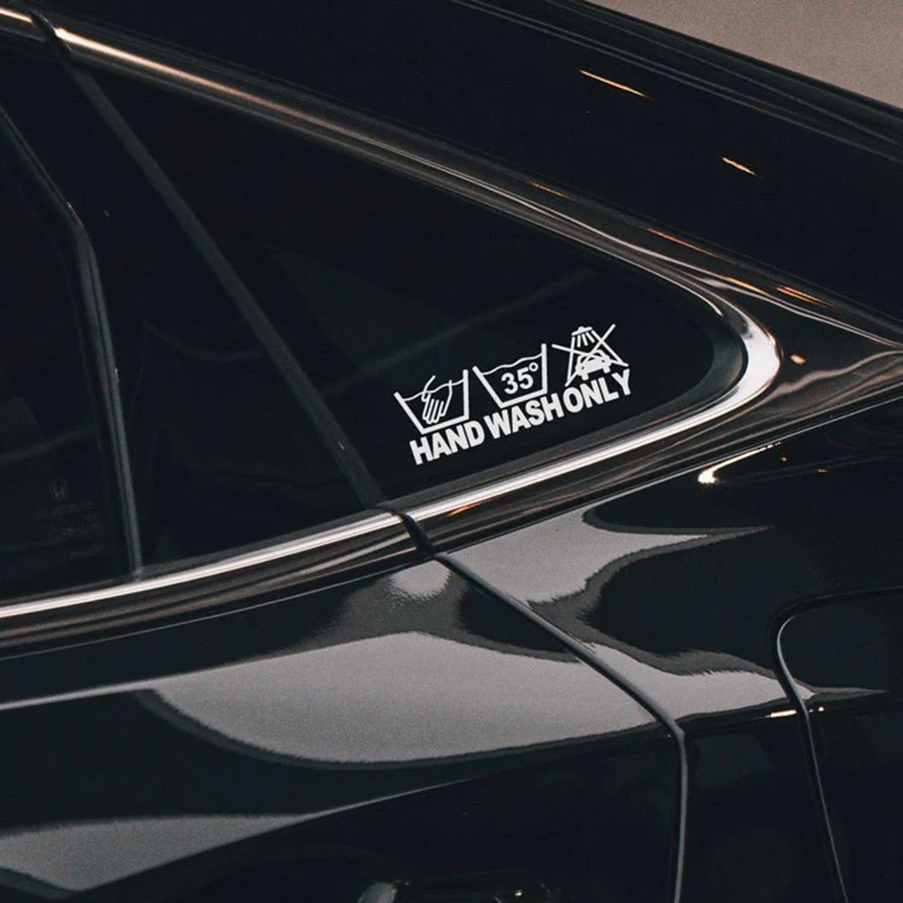 Tespart - Hand Wash Only Car Body Stickers for Tesla