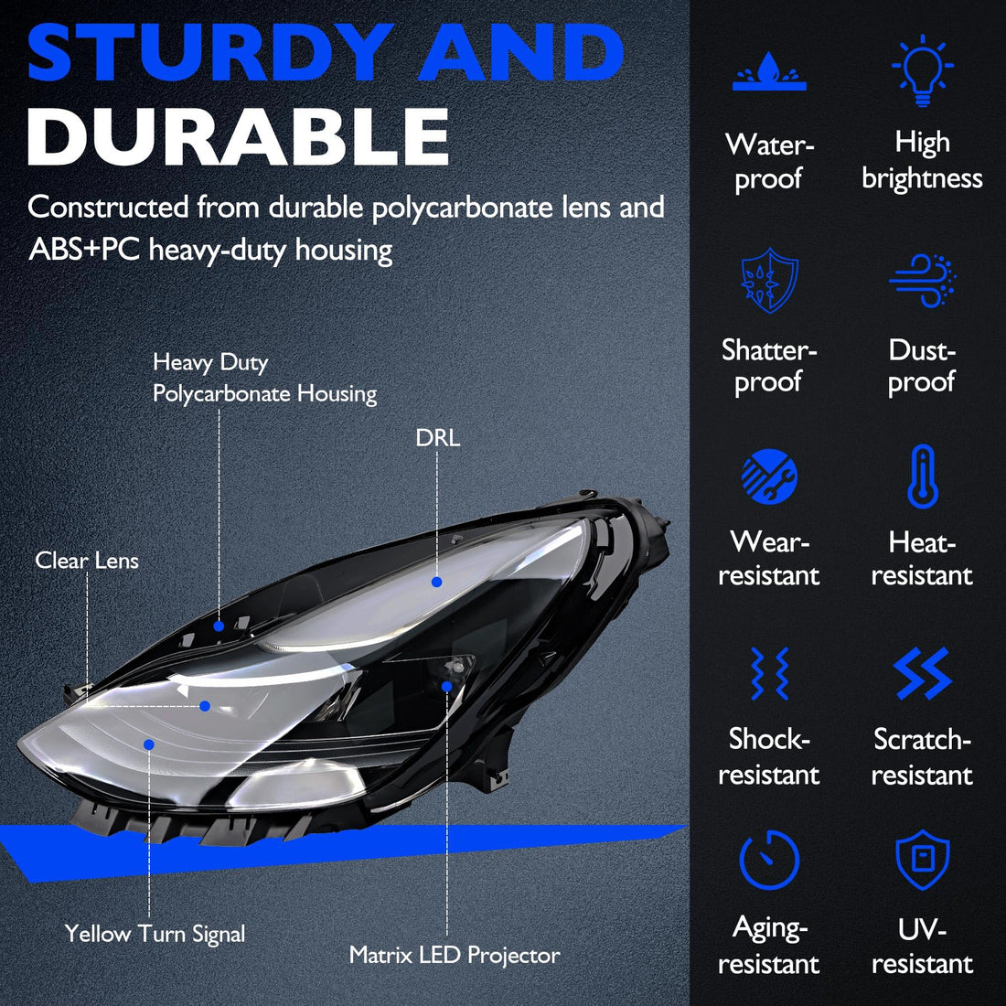 Tespart - Headlight Assembly For Tesla Model 3