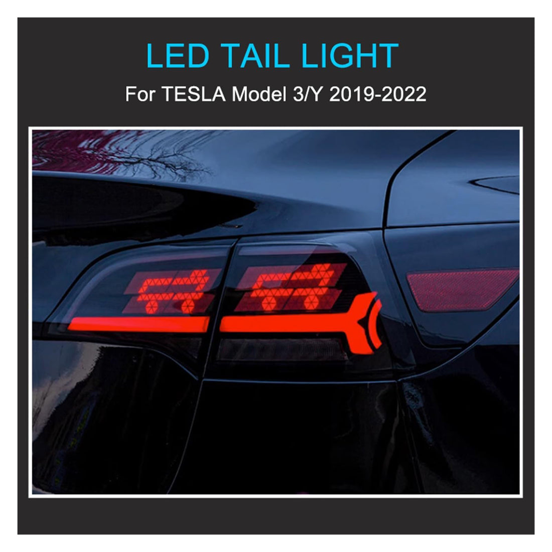 Tespart - LED APP-Controlled Letter Tail Lights For Tesla Model 3/Y