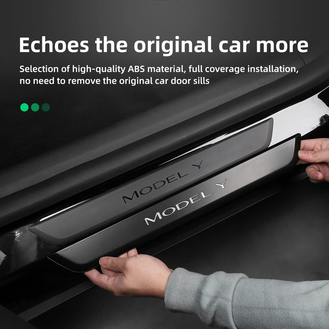LED Illuminated Door Sills Protector Front & Rear for Model Y / 3