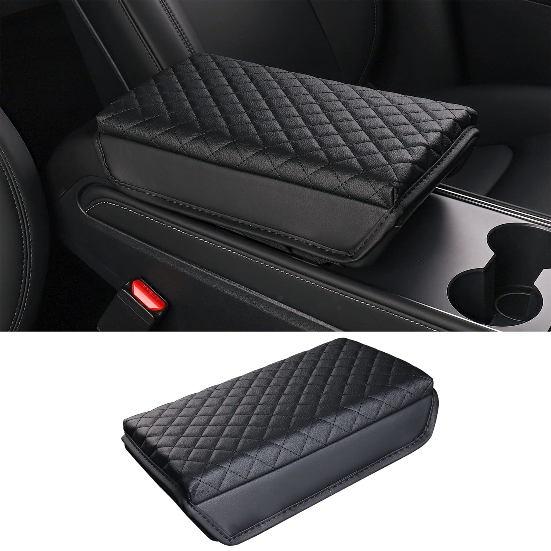 Tespart - Leather Armrest Cover for Tesla Model 3 Highland