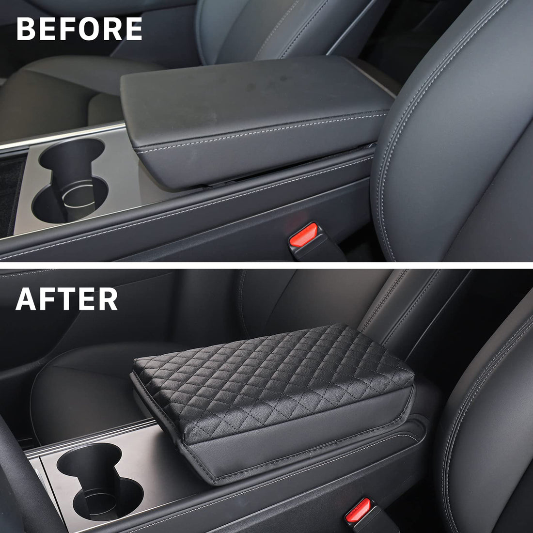 Tespart - Leather Armrest Cover for Tesla Model 3 Highland