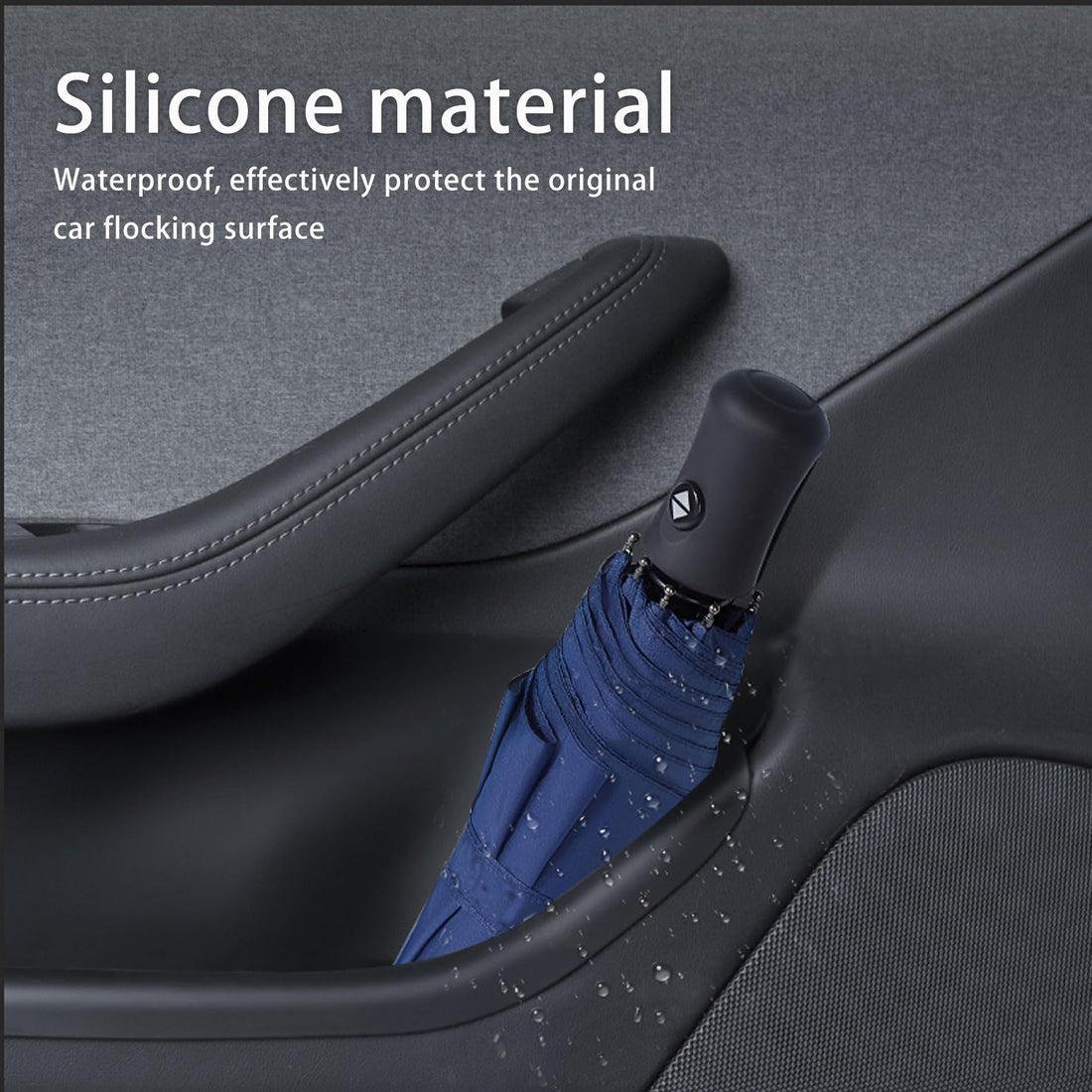 Tespart - Leather Door Slot Storage Protective Pad for Tesla Model Y