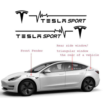 Tespart - Letter Emblem Sticker For Tesla Model 3/Y/S/X