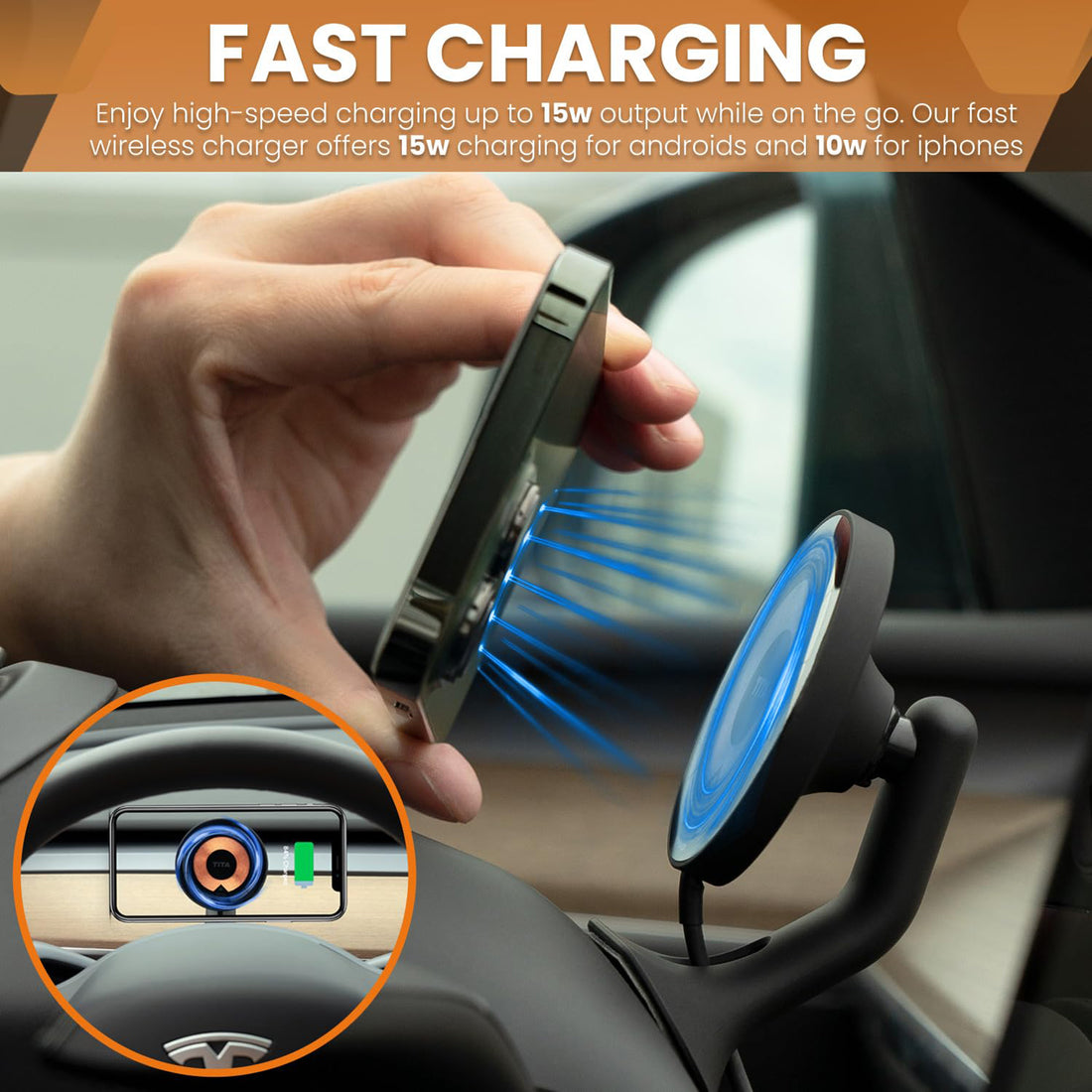 Tespart - TITA Flexural - Magsafe Wireless Charging Phone Holder for Model Y/3 Highland