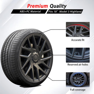 Tespart - 8' Original Style Wheel Cover For Tesla Model 3 Highland (4PCS)