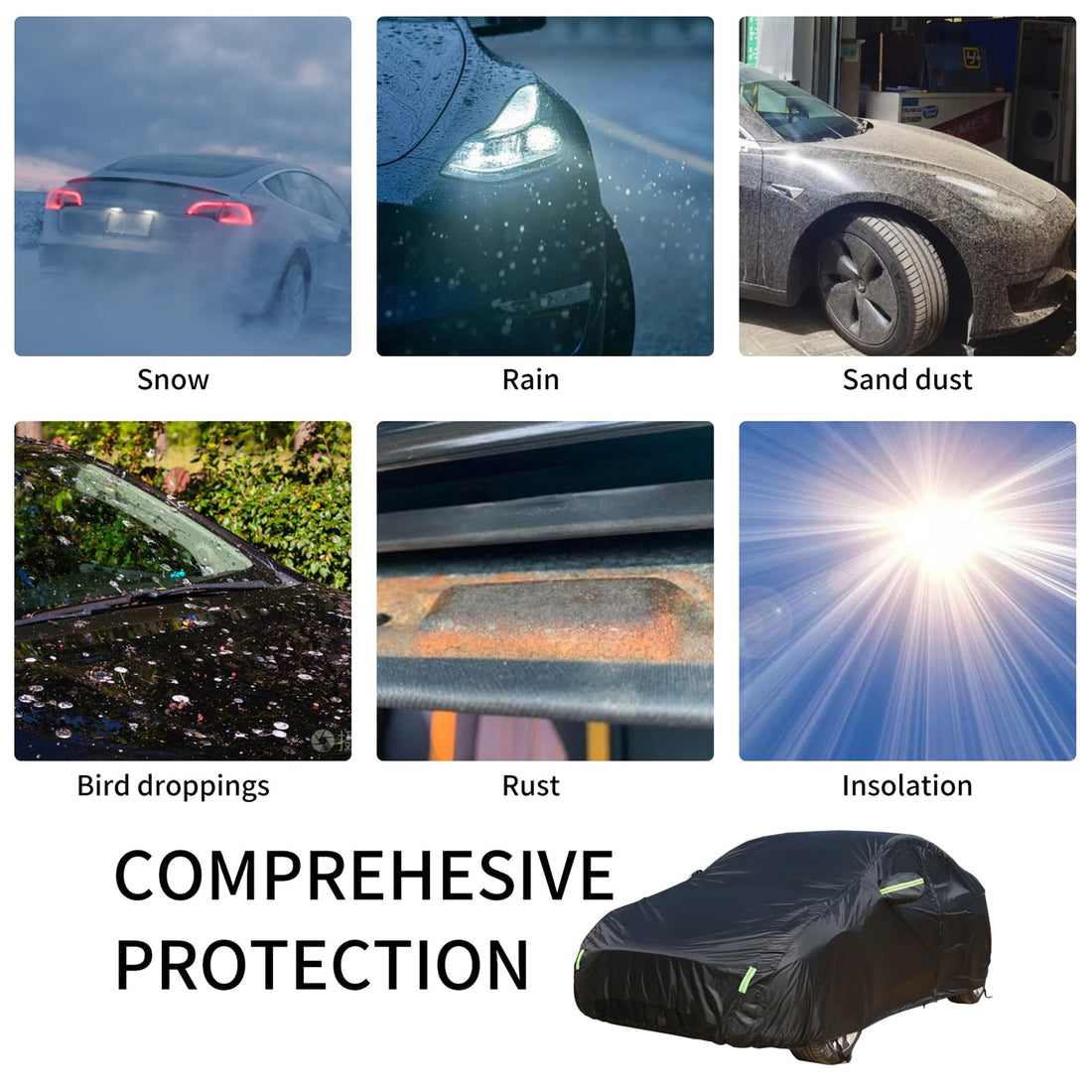Tespart - Outdoor Full Exterior Covers Weather Waterproof for Tesla