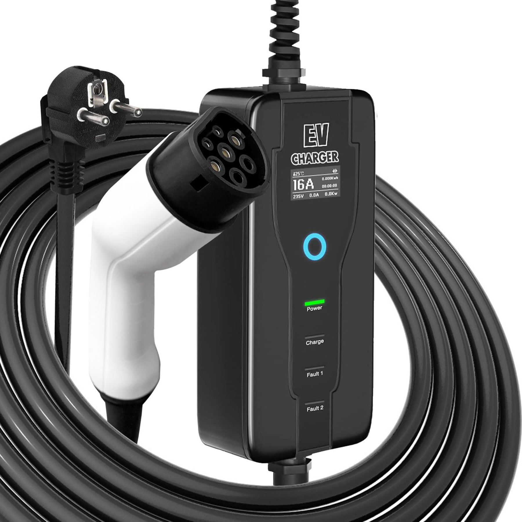 Tespart - Portable Type 2 Mennekes EV Charger Europlug|32ft