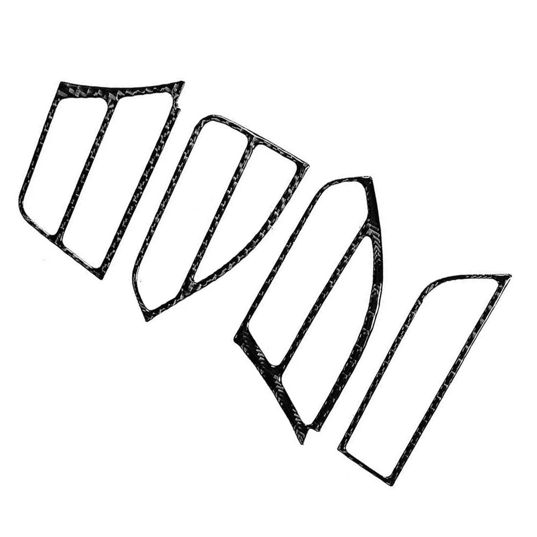 Tespart - Real Carbon Central Control air conditioning panel trim 4pcs suitable for Tesla Model X 2017-2019