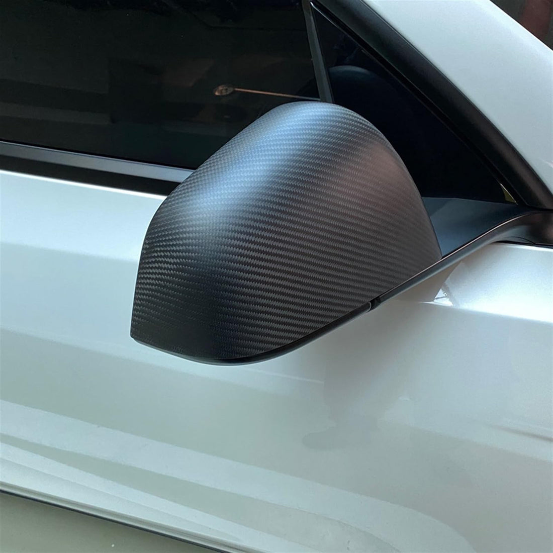 Tespart - Real Carbon Fiber Mirror Covers replacement for Model 3 2017-2024