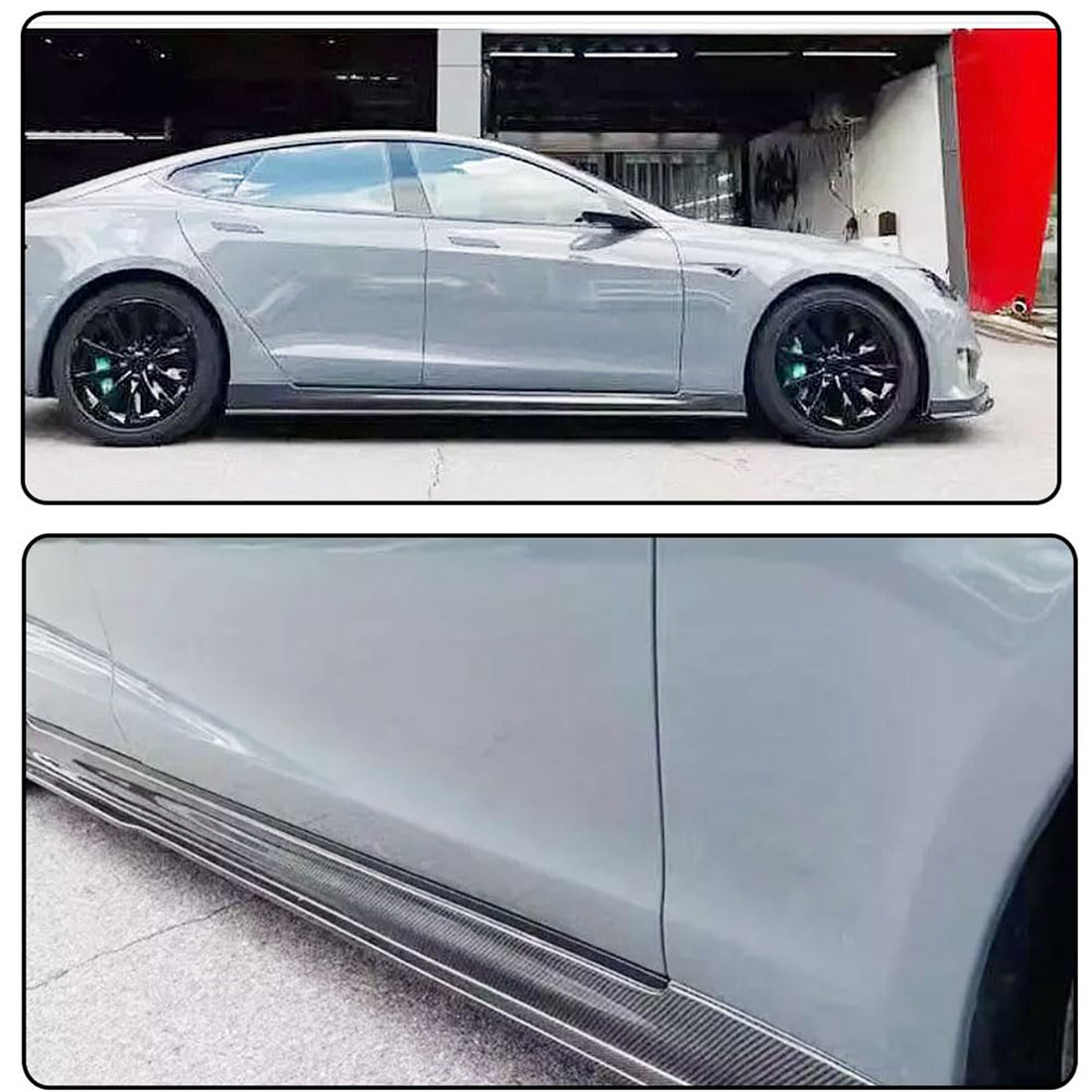 Tespart - Real Carbon Fiber Side Skirts - suitable for Tesla Model S 2014-2020