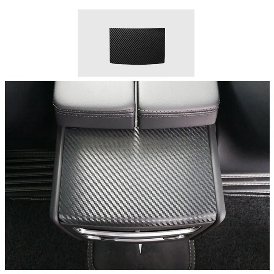 Tespart - Real Carbon Rear Air Vent Frame for Tesla Model X/S 2017-2019