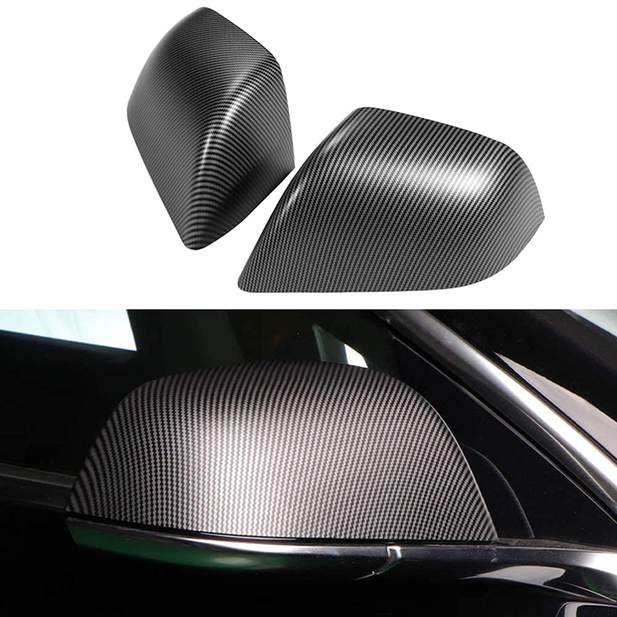 Tespart - Real Carbon Rear View Mirrors cover for Tesla Model S 2016-2020