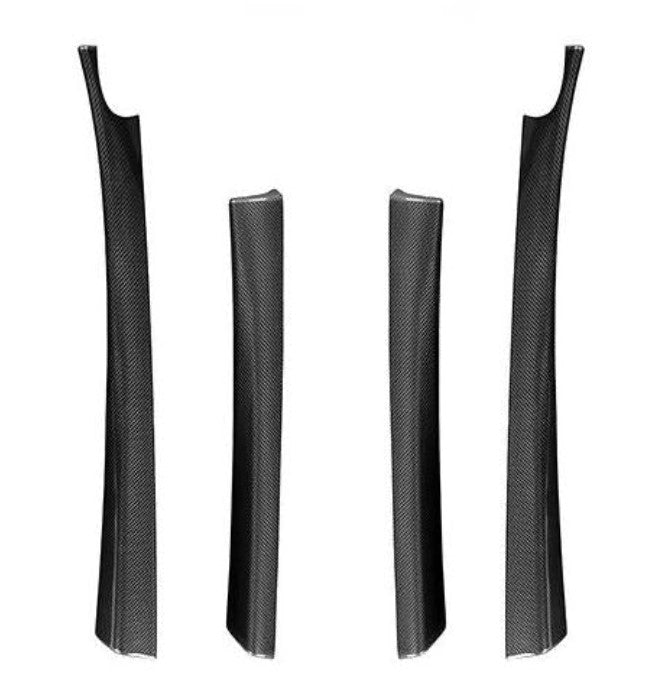 Real Dry Carbon Fiber Upper Door Trim Panel Overlay for Model 3 Highland / Model Y Juniper