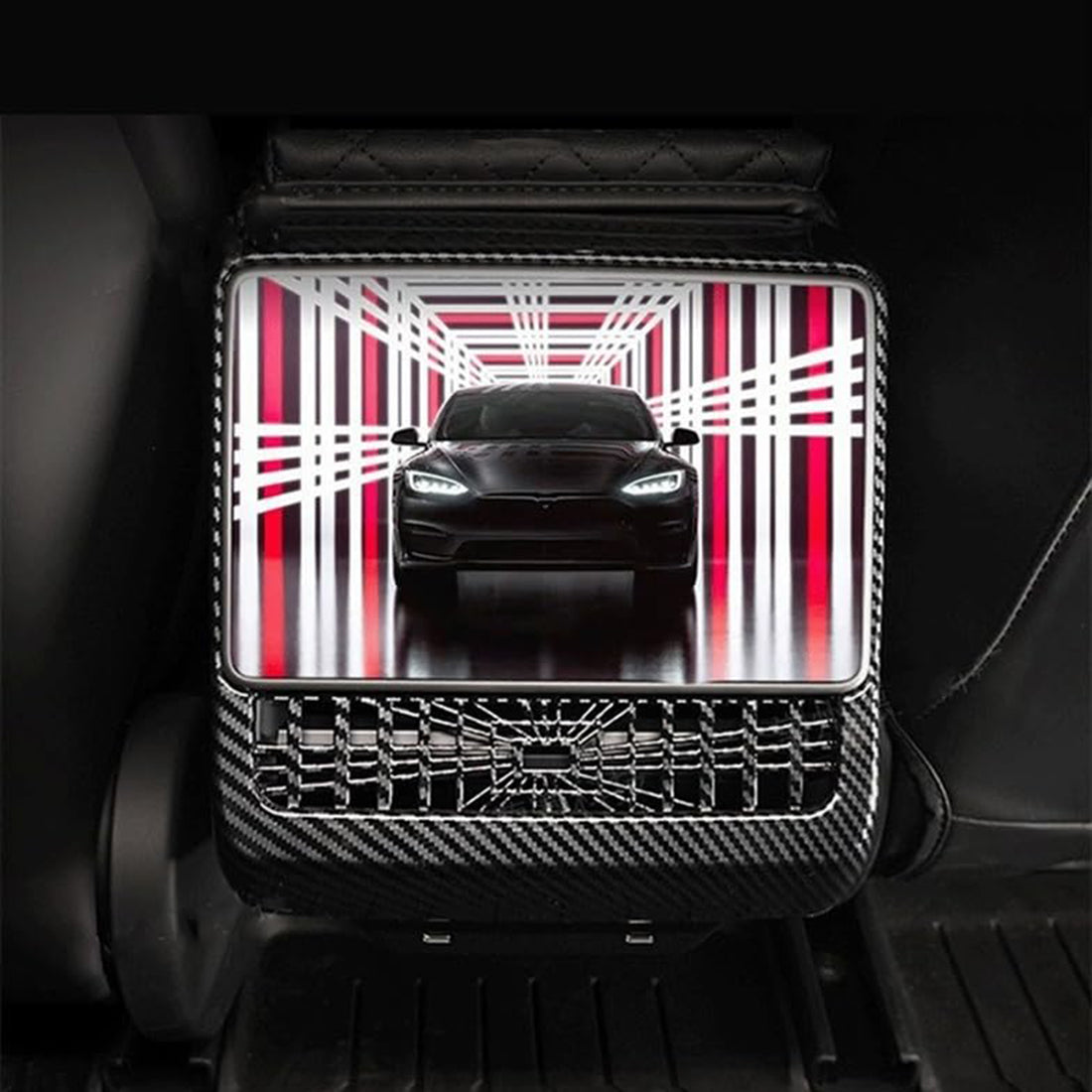 Tespart - Rear Air Vent Screen Protector Frame for Tesla Model 3 Highland plaid all-inclusive
