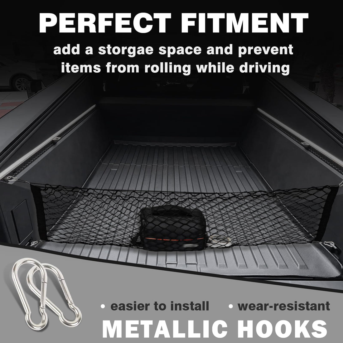 Tespart - Rear Bucket Fixed Mesh Pocket for Tesla Cybertruck