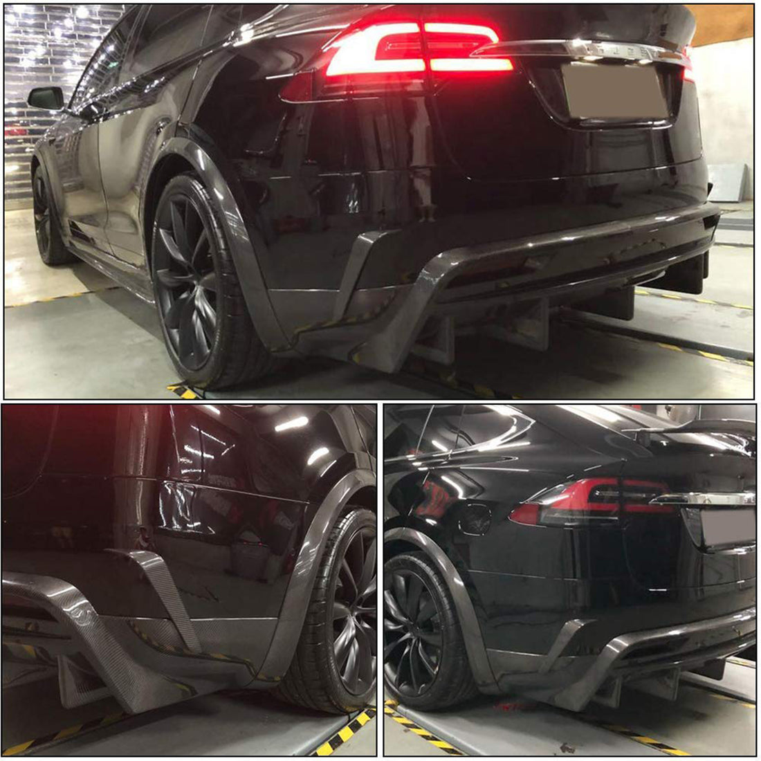 Tespart - Model X Rear Bumper Vent - Real Molded Carbon Fiber