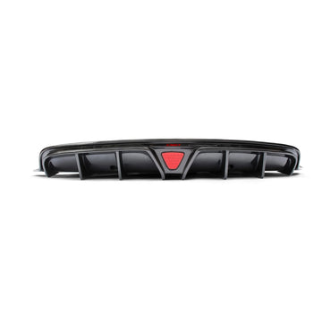 Tespart - Model 3 Rear Diffuser With Lights - Real Molded Carbon Fiber