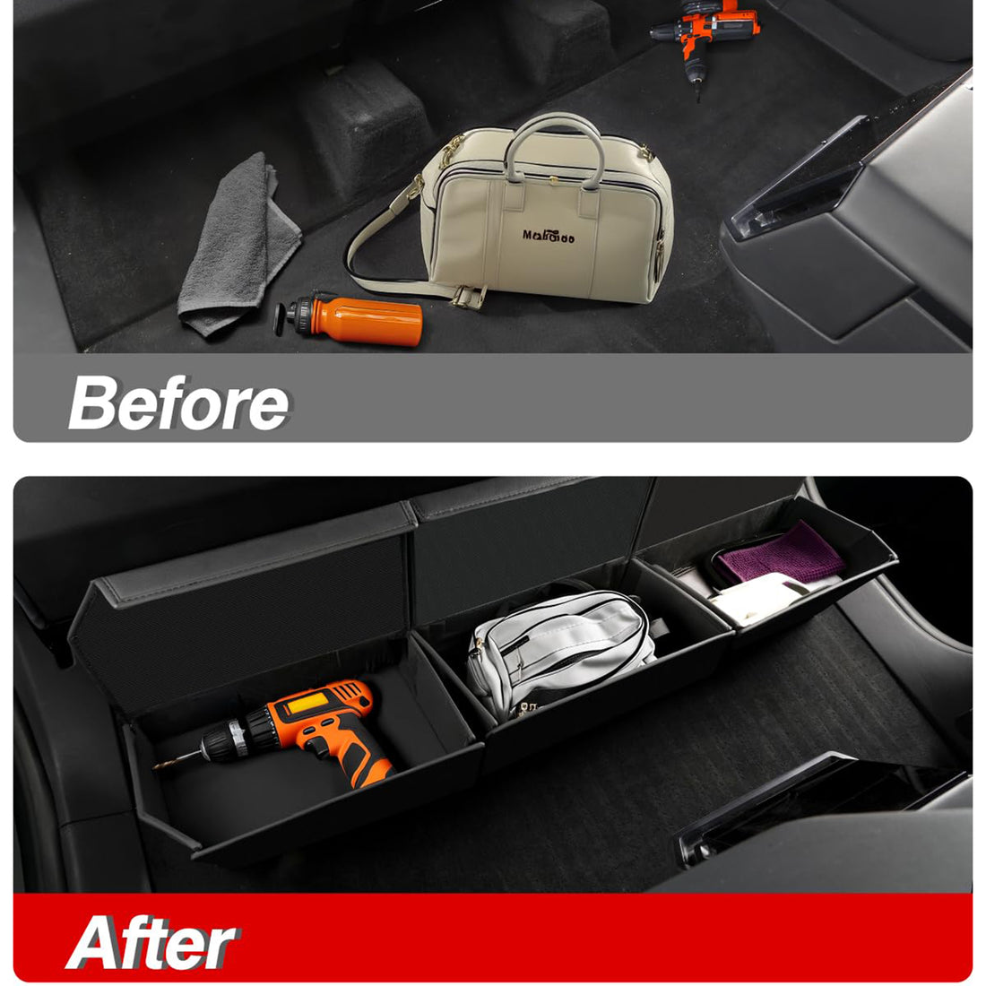 Tespart - Rear Underseat Storage Box Foldable Organizer for Cybertruck