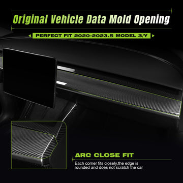Tespart - Replacement Real Carbon Fiber Dashboard for Tesla Model 3/Y