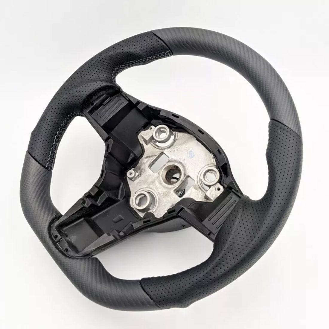 Tespart - Round Steering Wheel Replacement for Tesla Model S / X 2021-2022【Style 1】