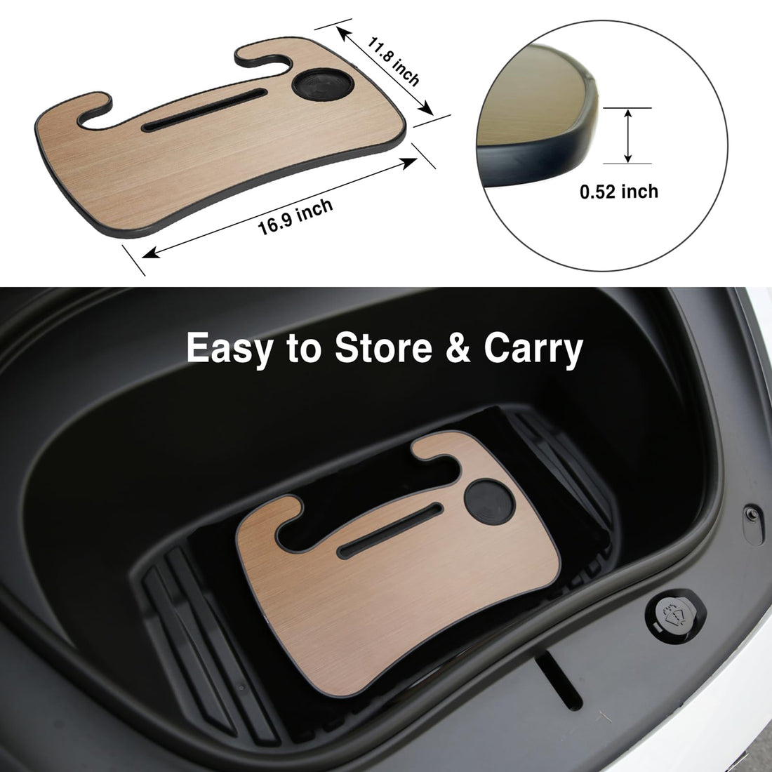 Tespart - Round Steering Wheel Tray for Tesla Model S/3/X/Y