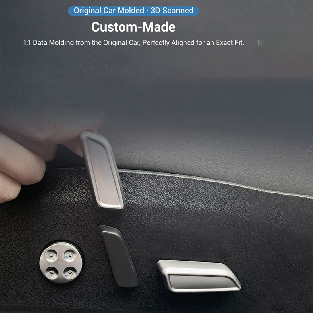 Tespart - Seat Adjustment Button Cover for Tesla Model 3