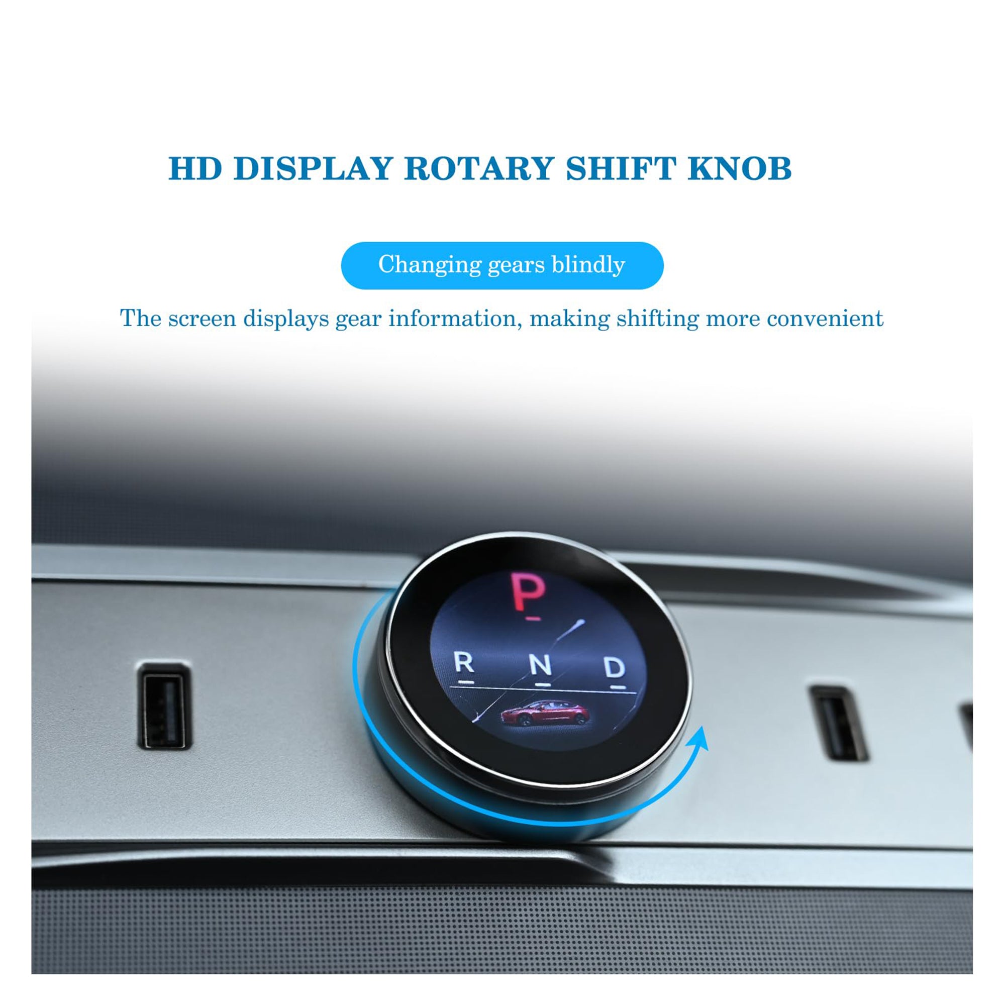 Tespart - Smart Rotating Gear Shift Dock for Tesla Model 3 Highland