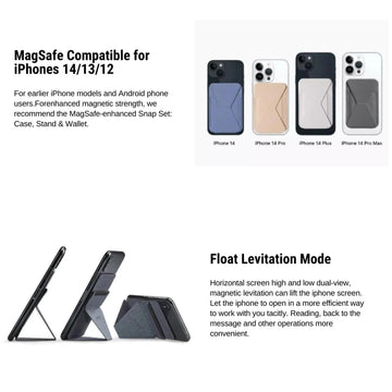 Tespart - Snap-on IPhone Stand & Wallet for Tesla Key Card