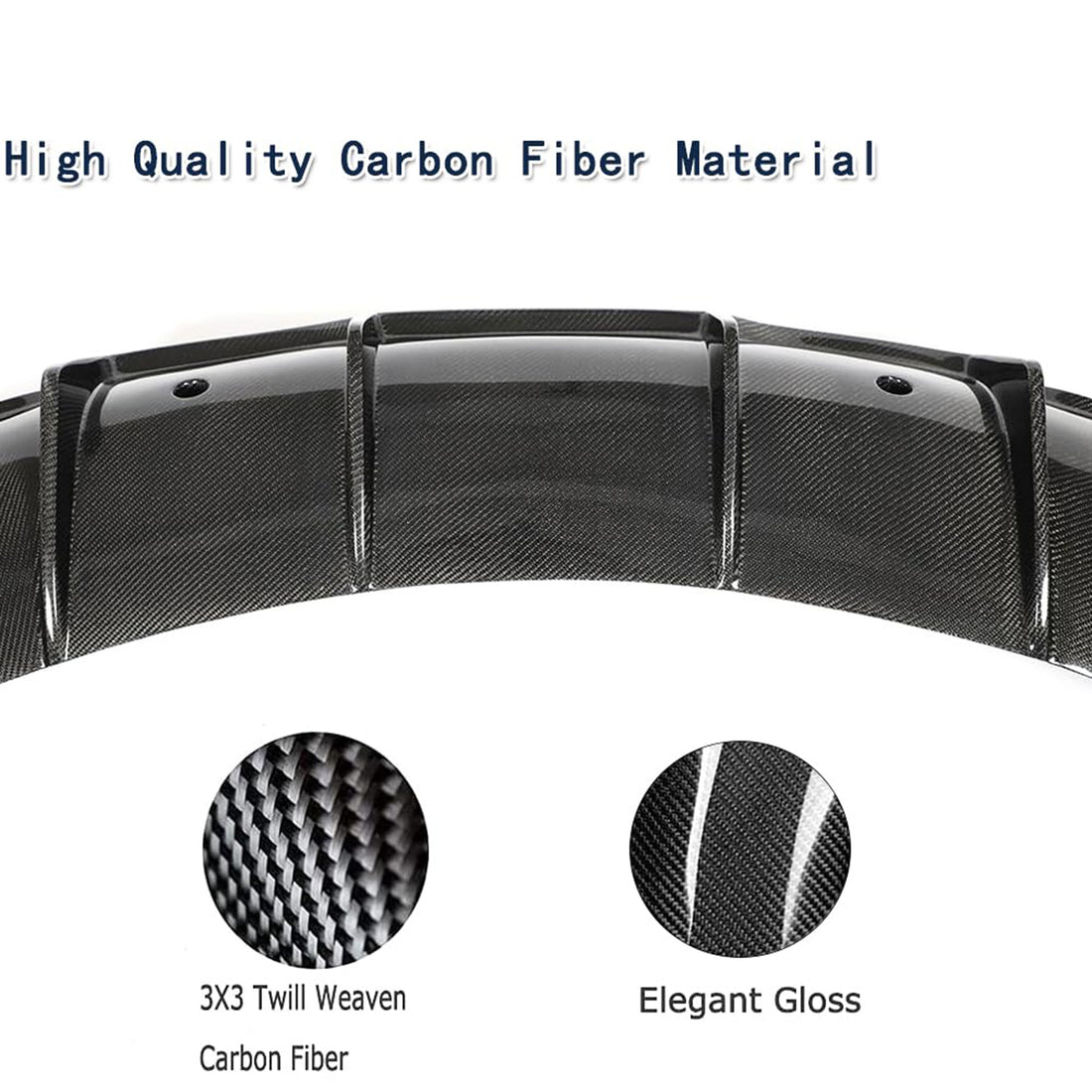 Tespart - Model X Spoiler Rear Bumper Diffuser - Real Molded Carbon Fiber
