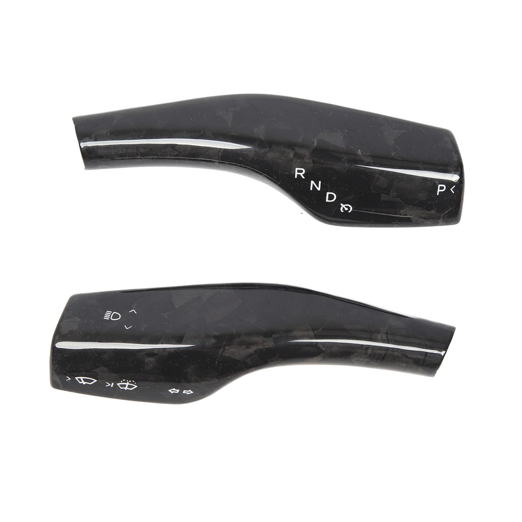 Tespart - Model 3 / Y Stalks Turn Signal Cover - Dry Carbon Fiber Interior Mods