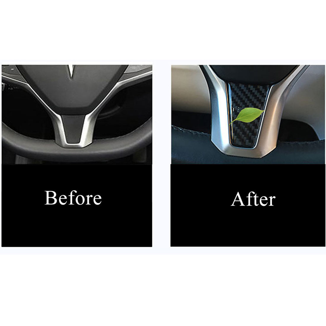 Tespart - Steering Wheel Interior Sticker for Tesla Model S Model X 2016-2019