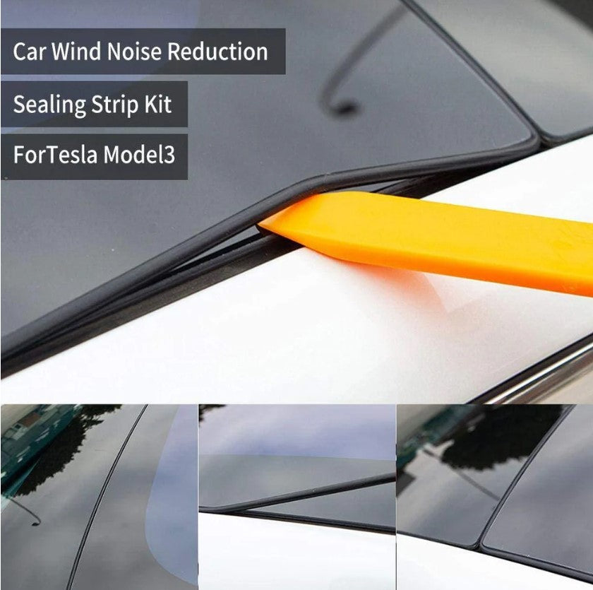 Sunroof Rubber Seal Wind Noise Reduction Kit for Tesla Model Y 2020-2024