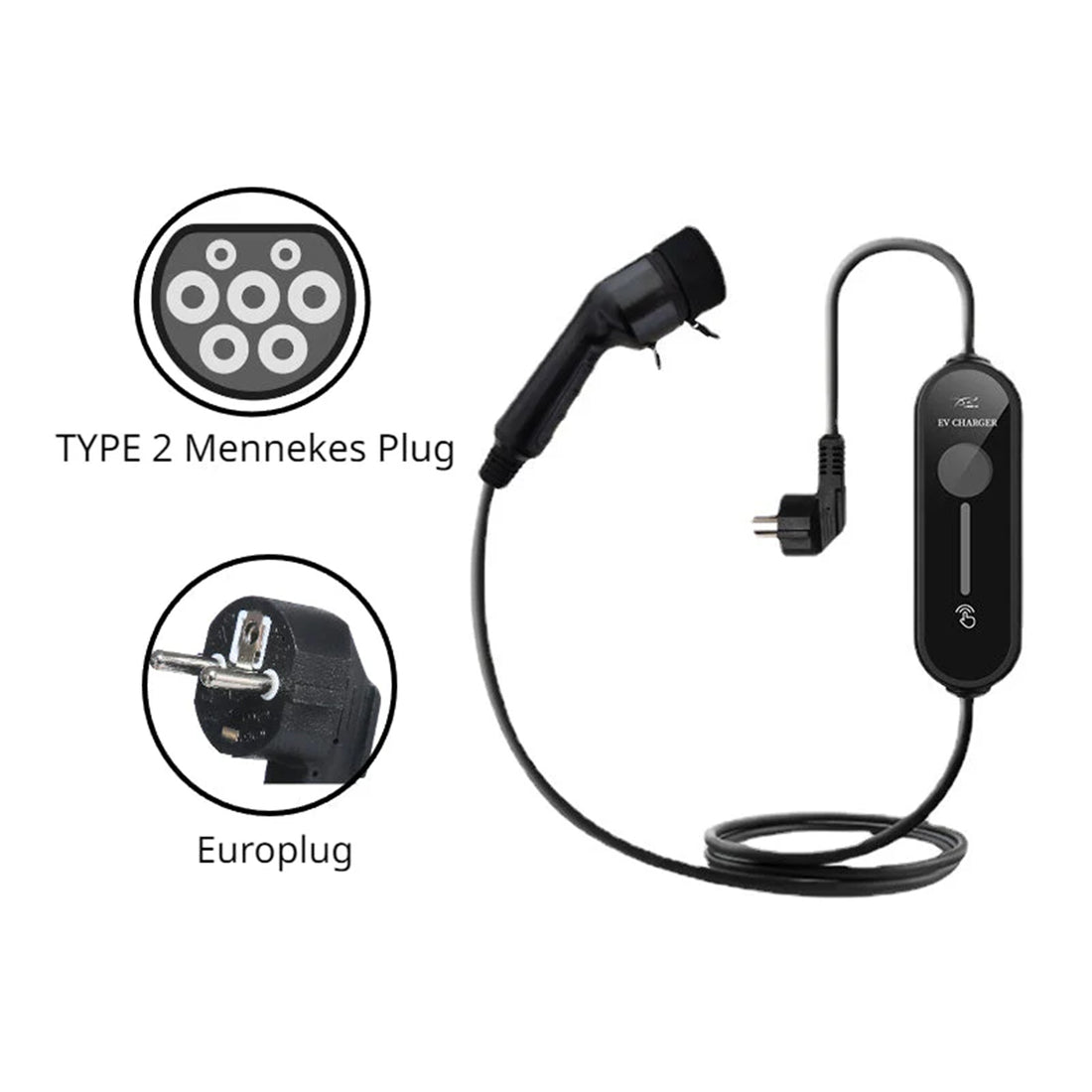 Tespart - TYPE 2 Mennekes Level 1 Electric Vehicle (EV) Charger