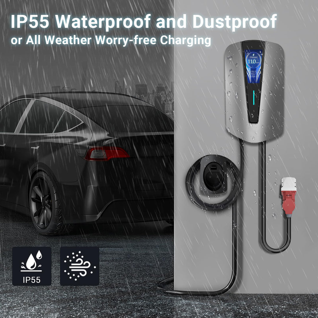 Tespart - TYPE 2 Mennekes Level 2 EV Home Charging Station(for Europe EV Owners)