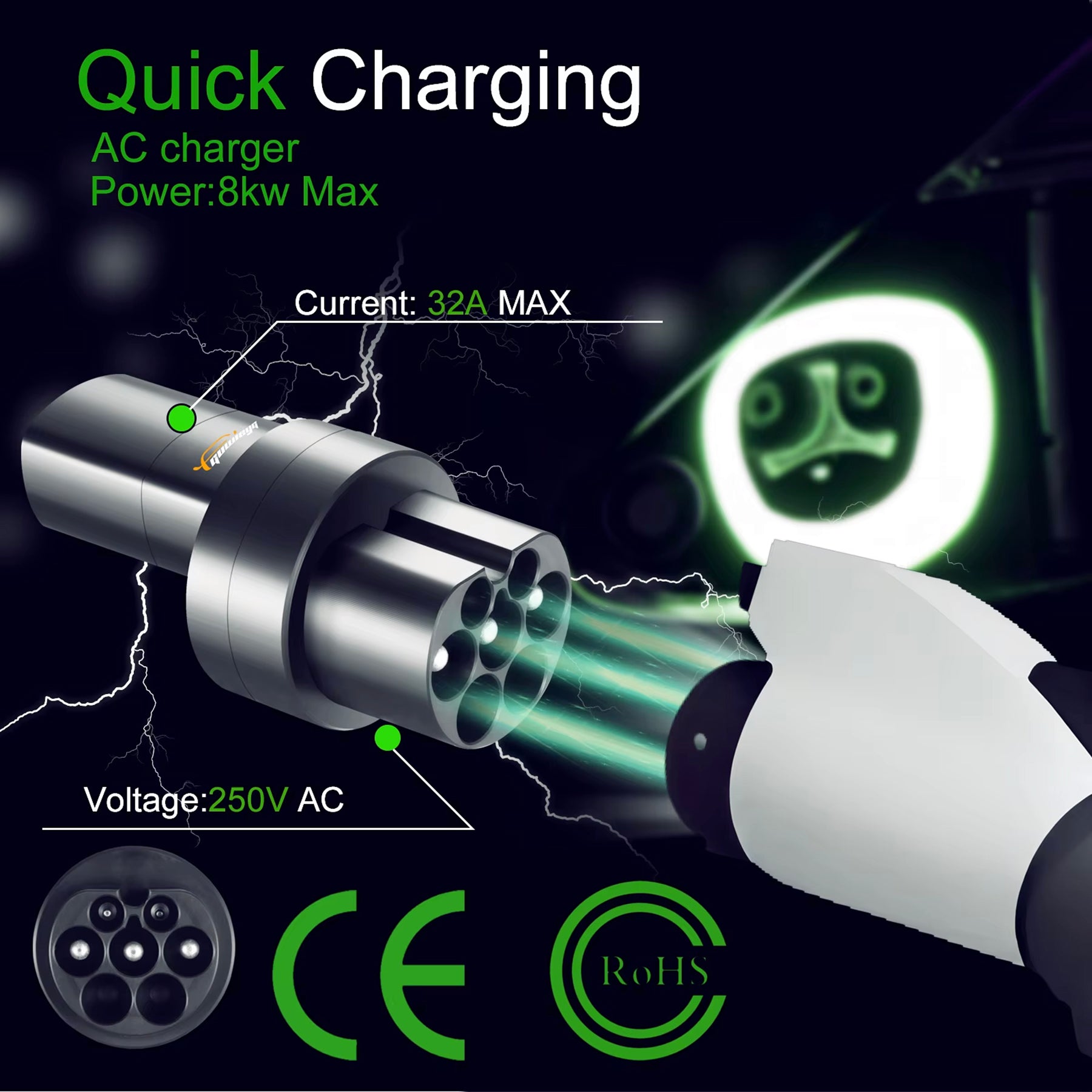 Tespart - TYPE 2 to Tesla TPC charger adapter | 500V | 200A