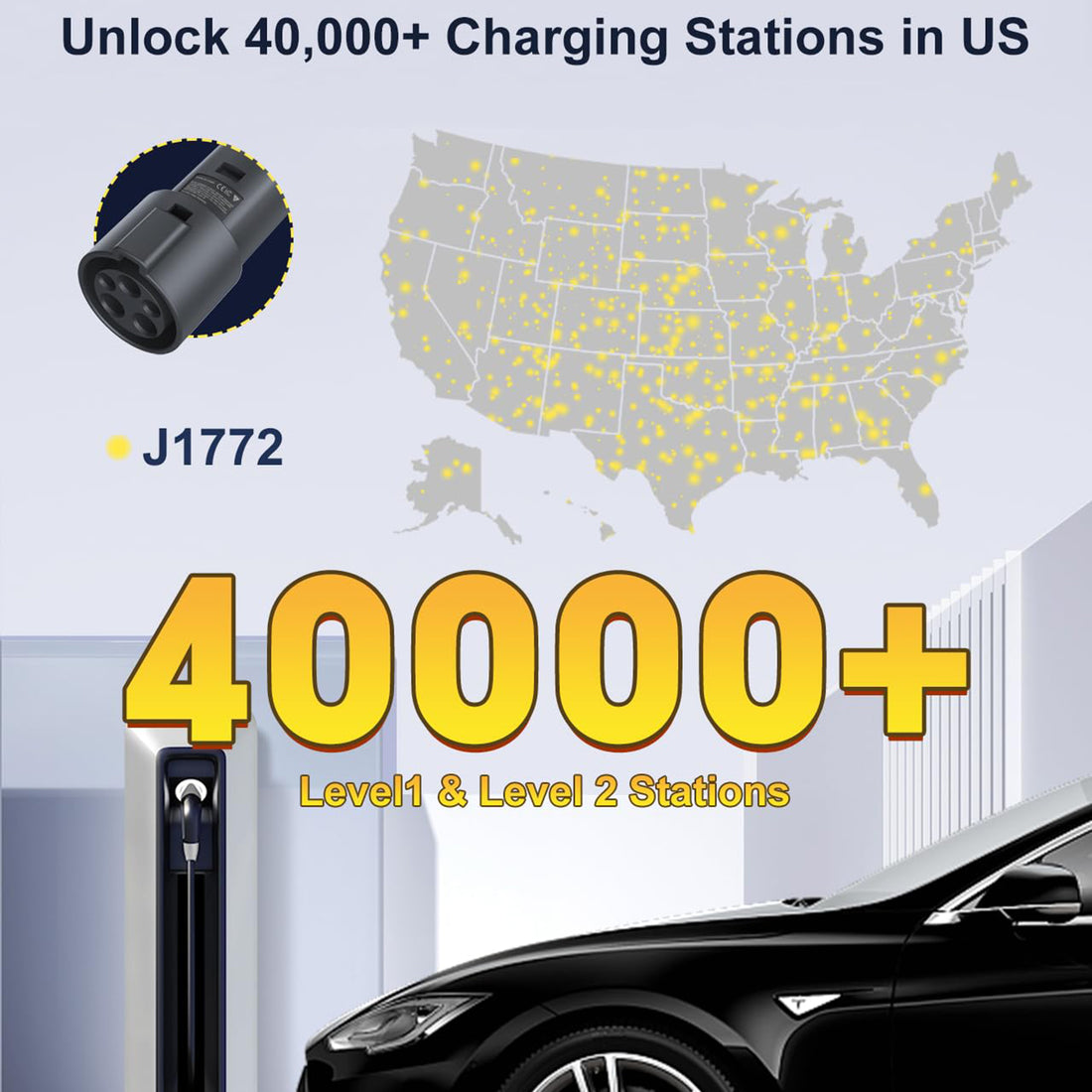 Tespart - J1772 to Tesla Charger Adapter | 250V | 60A