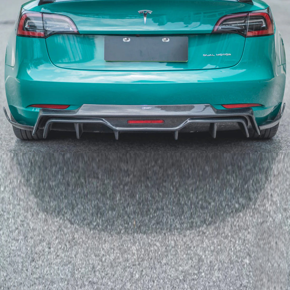 Tespart - Tesla Model 3 Carbon Fiber Rear Diffuser Ver.5