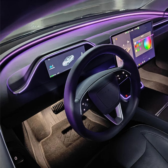 Tespart  8.9'' Integrated Dashboard Display with Ambient Lighting for Model 3 / Y