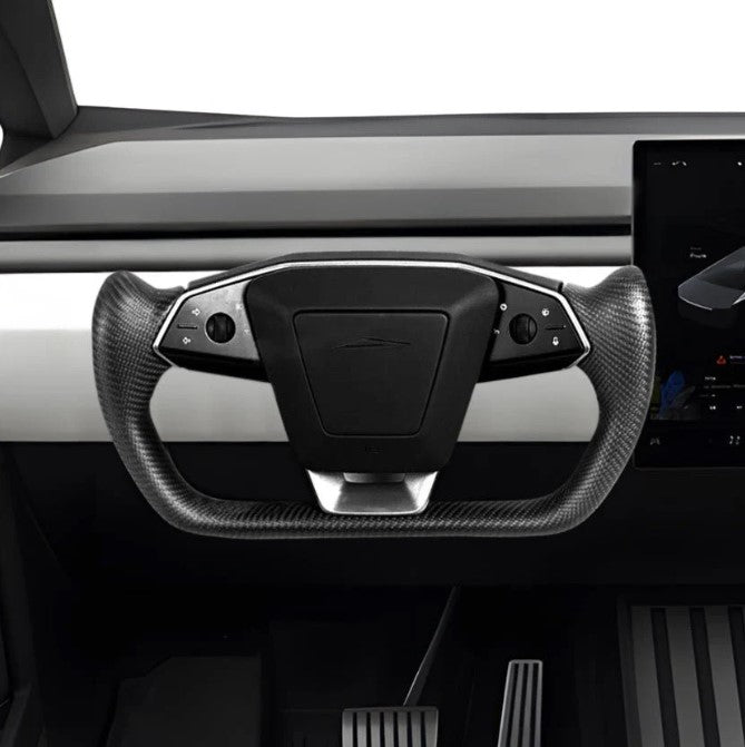 Tespart Cybertruck Carbon Fiber Yoke Steering Wheel