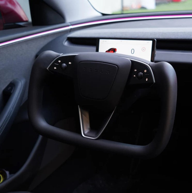 Tespart Juniper Yoke Plaid Steering Wheel Tesla Model 3 Highland / Model Y